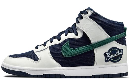 Кроссовки Nike Dunk High, темно-синий/белый