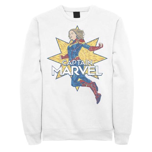 Мужской свитшот с логотипом Captain Sketch Portrait Marvel