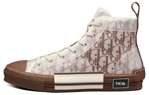 Кроссовки DIOR B23 High Top Coffee White DIOR Oblique