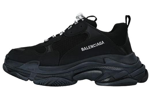 Кроссовки Balenciaga Triple S Black 2021, платформа, черные