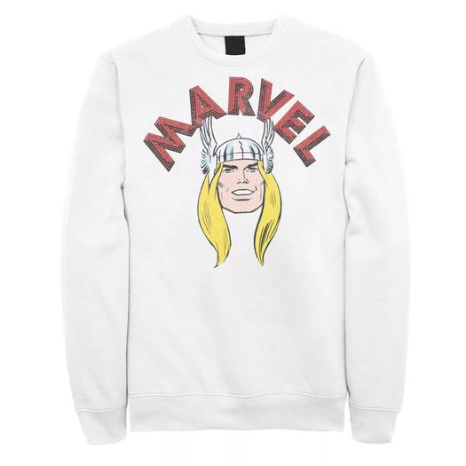 Мужской классический свитшот с портретом Тора Marvel Avengers