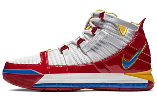 Кроссовки Nike Lebron 3 Vintage Unisex, белый/красный