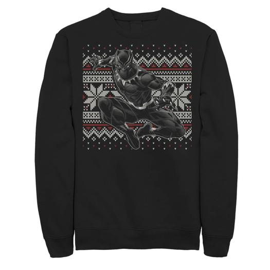 Мужской свитшот Black Panther Crouch Ugly Christmas Marvel