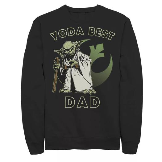 Мужской свитшот с логотипом Star Wars Yoda Best Dad Rebel Licensed Character