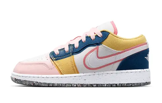 Кроссовки Jordan 1 Low SE Multi Canvas (GS)