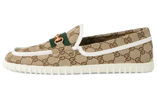 Кроссовки мужские Gucci для скейтбординга, Flat, Бежевый