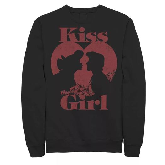 Мужской свитшот Disney The Little Mermaid ко Дню святого Валентина Kiss The Girl Licensed Character