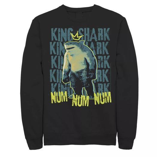 Мужской свитшот The Suicide Squad King Shark Word Stack Licensed Character