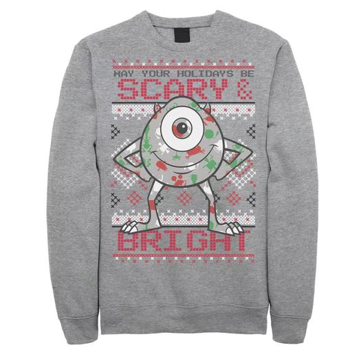 Мужской свитшот Monsters, Inc. Mike May Your Holidays Be Scary Disney / Pixar