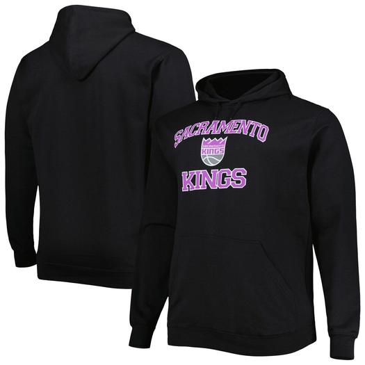 Мужской черный пуловер с капюшоном Sacramento Kings Big & Tall Heart & Soul