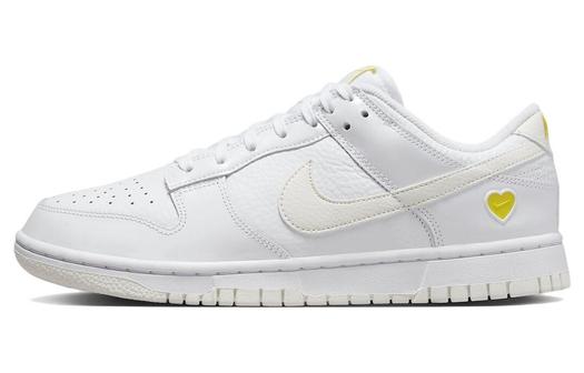 Кроссовки Nike Dunk Low, белый/желтый