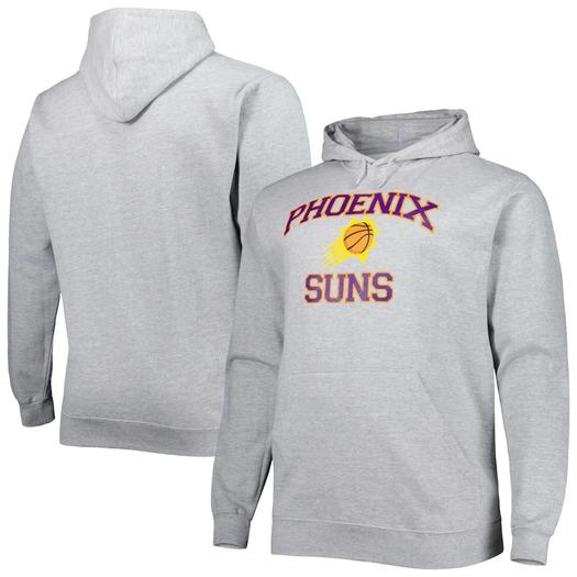 Мужской серый пуловер с капюшоном Phoenix Suns Big & Tall Heart & Soul с капюшоном