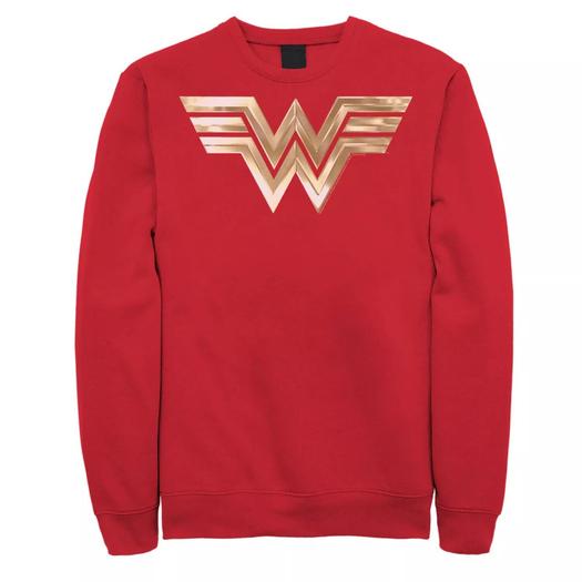 Мужской свитшот с металлизированным логотипом Wonder Woman DC Comics