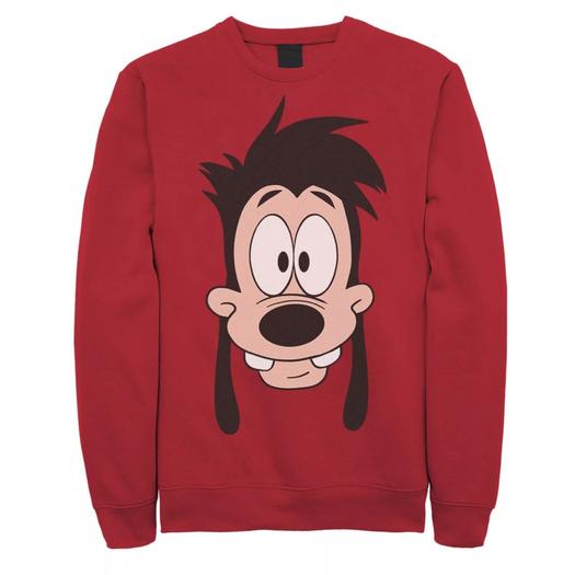Мужской свитшот Disney A Goofy Movie Max с большим лицом Licensed Character