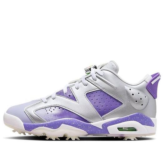 Кроссовки Air Jordan 6 Retro Low Golf 'U.S. Open', цвет metallic sliver/action grape-white-oxygen purple