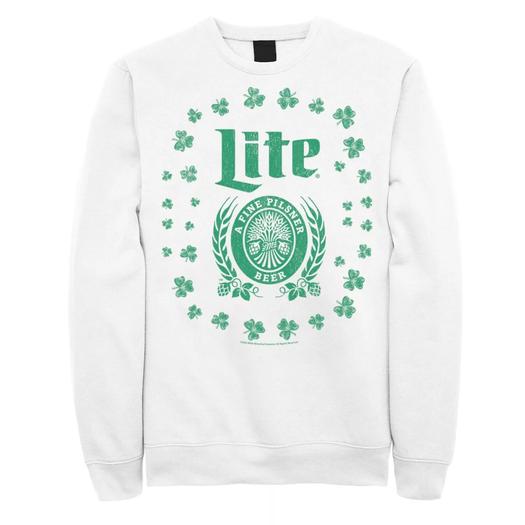 Мужской свитшот Miller Lite Shamrock Crest Licensed Character