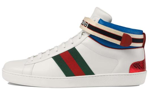 Кроссовки Gucci Ace High Top со вставкой Stripe