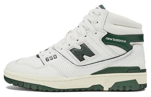 Кроссовки New Balance NB 650 Vintage Basketball Unisex, белый/зеленый