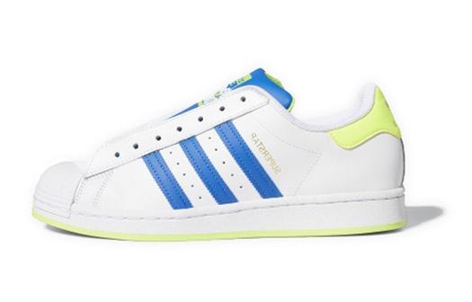 Кроссовки Adidas Originals Superstar Laceless White Blue Solar Yellow