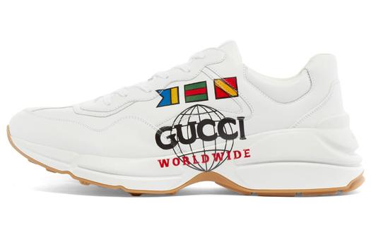 Кроссовки женские Gucci Rhyton Worldwide , кожаные, низкие