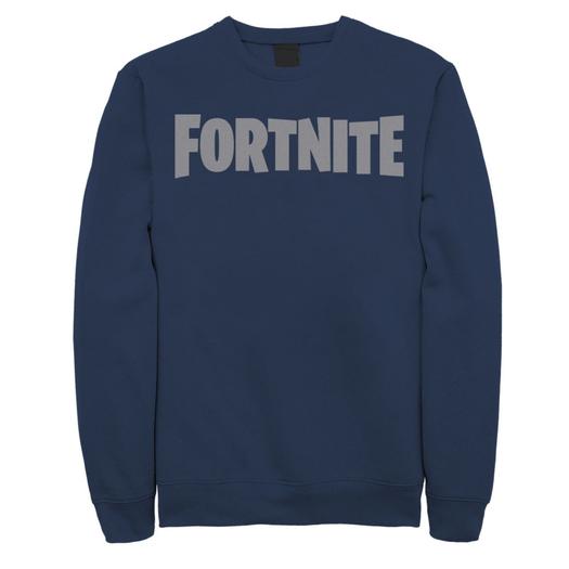 Мужской свитшот с простым логотипом в оттенках серого Fortnite Licensed Character