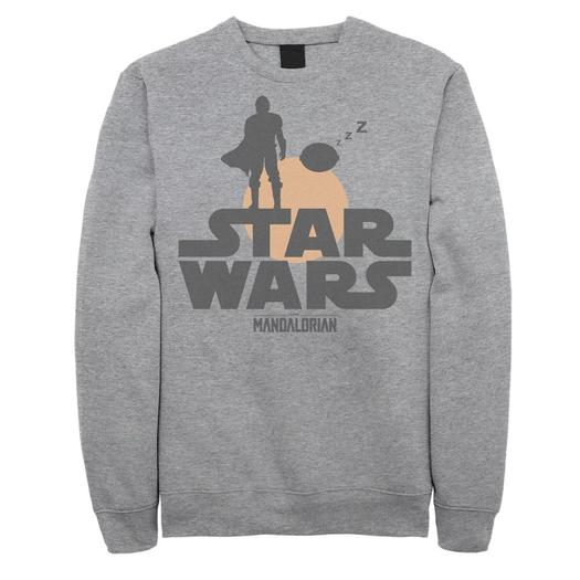 Мужской свитшот с логотипом Star Wars The Mandalorian The Child, силуэт заката Licensed Character