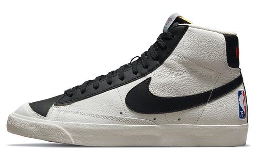 Кроссовки Nike x NBA Blazer Mid '77 Emb Nba 75th Anniversary, белый/черный