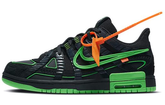 Кроссовки Nike Rubber Dunk, черный/зеленый