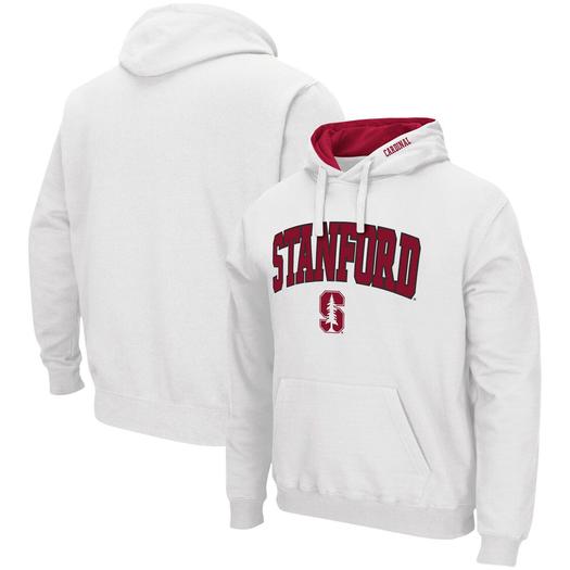 Мужской белый пуловер с капюшоном Stanford Cardinal Arch & Logo 3.0 Colosseum