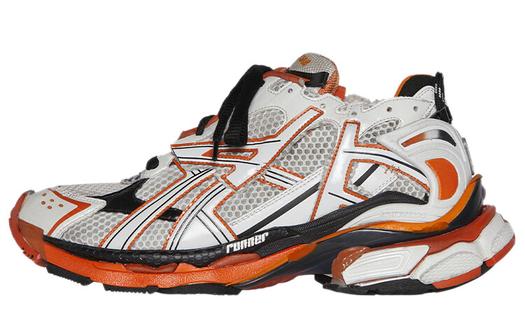 Кроссовки мужские Balenciaga Runner, низкие, черный/оранжевый/серый