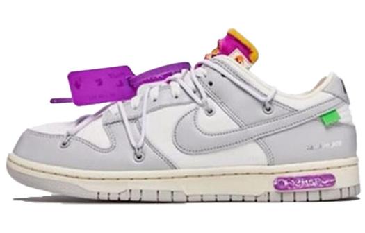 Кроссовки Nike Dunk Low Off White Lot 03 Of 50, белвй/фиолетовый