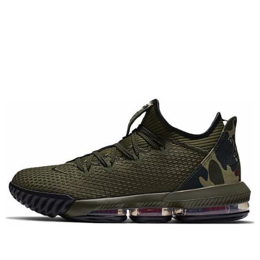 Кроссовки Nike LeBron 16 Low 'Camo', зеленый