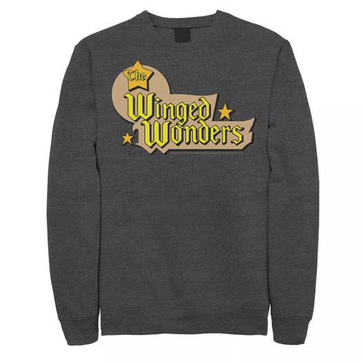 Мужской свитшот с текстовым логотипом The Winged Wonders DC Comics