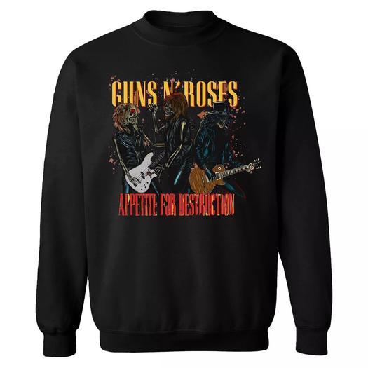 Мужской свитшот Guns n' Roses Three Skeletons Licensed Character