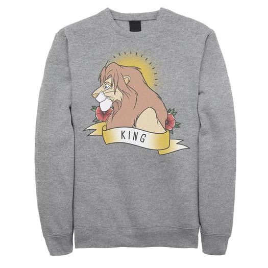 Мужской желтый свитшот Disney King Lion King Simba King Tattoo Licensed Character