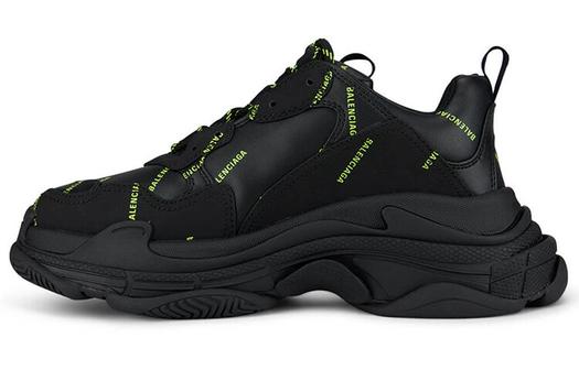 Кроссовки Balenciaga Triple S Allover Logo Black Green