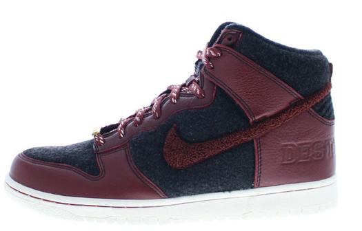 Кроссовки Nike Dunk Sb High Destroyer, черный/бордовый