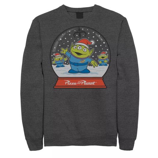 Мужской флисовый свитшот Disney/Pixar Toy Story Aliens Pizza Planet Snowglobe Licensed Character