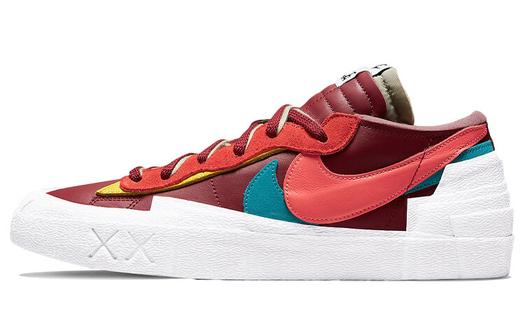 Кроссовки Nike Blazer Low Sacai Kaws, красный/белый