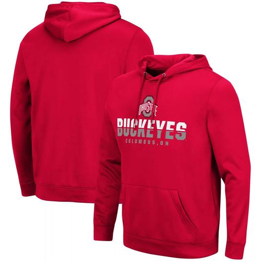 Мужской пуловер с капюшоном Scarlet Ohio State Buckeyes Lantern Colosseum