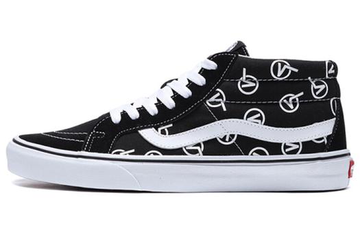 Кроссовки Vans SK8-Mid Logo 'Black White'