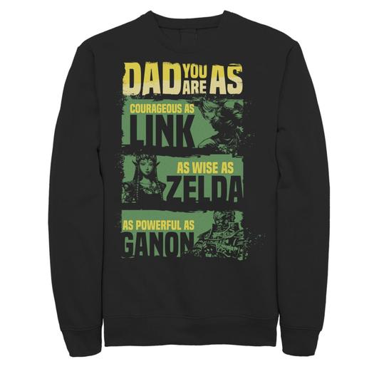 Мужской флисовый пуловер с графическим рисунком Nintendo Legend Of Zelda Dad Licensed Character