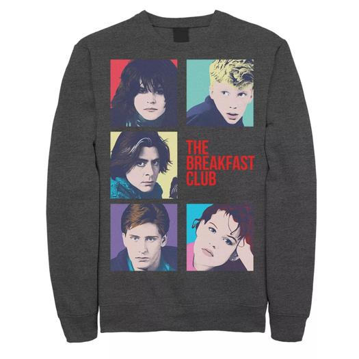 Мужской свитшот с квадратами Breakfast Club Group Shot Licensed Character