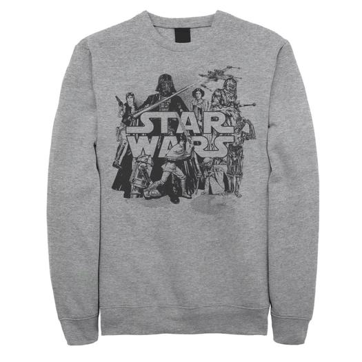 Мужской свитшот с изображением коллажа Star Wars