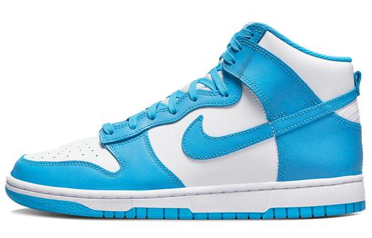 Кроссовки Nike Dunk High ,белый/голубой