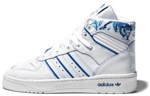 Кроссовки Adidas Originals Rivalry Skateboarding Unisex, белый/синий