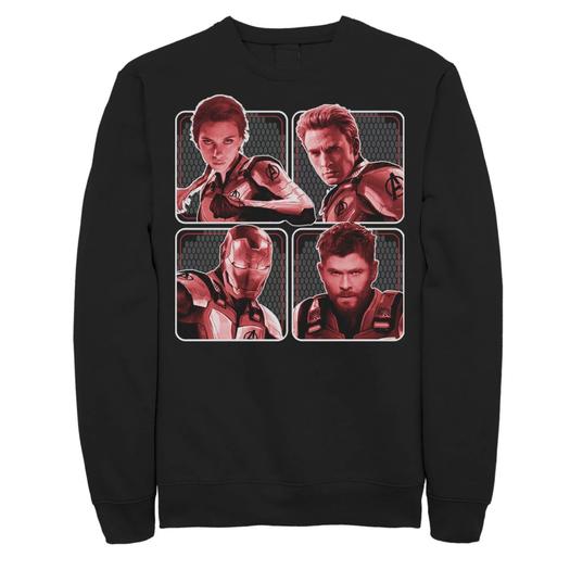 Мужской свитшот красного цвета с портретной вставкой Marvel Avengers