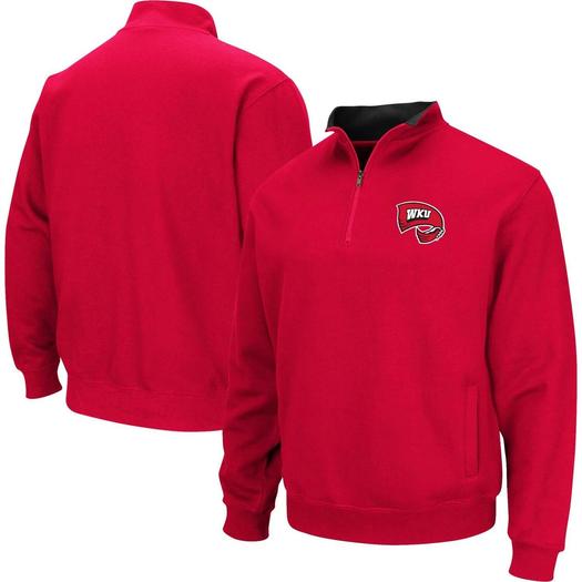 Мужской красный свитшот Western Kentucky Hilltoppers Tortugas с молнией четверти Colosseum