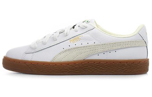 Кроссовки PUMA Basket Classic Rubber Retro Low Top Casual Skate Shoes Unisex White