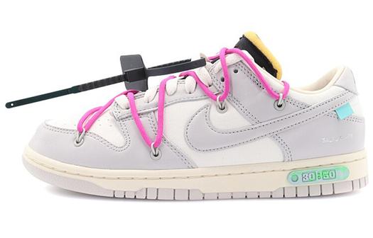 Кроссовки Nike Dunk Low Off-White 'Lot 30 Of 50', белый/черный